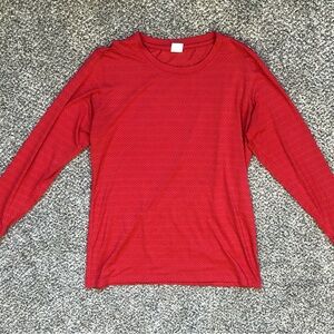 ZYIA Red Long Sleeve Mesh Performance Tee - XXL